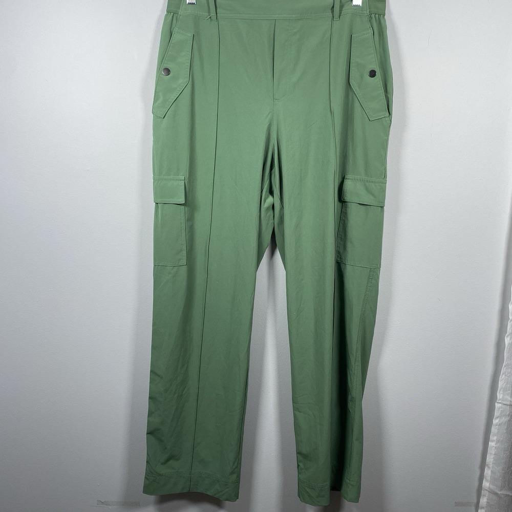 Athleta Vienna Cargo Pant Women's Size 14 Vineyard Green Athleisure Straight Leg